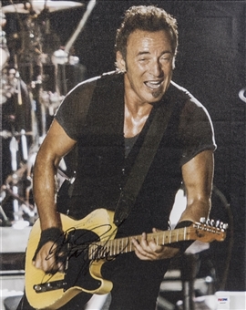 Bruce Springsteen Autographed 16x20 Stretched Canvas (PSA/DNA)